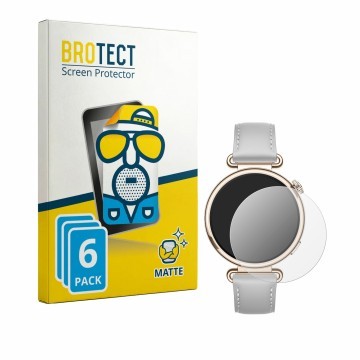 Face avant d’un emballage produit avec le logo de la marque BROTECT. À côté, l’appareil Huawei Watch GT 7 (41 mm) est représen