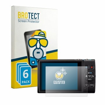 Face avant d’un emballage produit avec le logo de la marque BROTECT. À côté, l’appareil Canon IXUS 285 HS A est représenté ave
