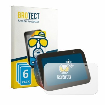 Vorderseite einer Produktverpackung mit dem Markenlogo BROTECT. Daneben ist das Gerät Amazon Echo Show 5 Kids mit dem zugehöri