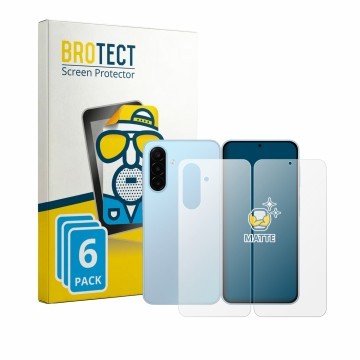 Parte frontale di una confezione del prodotto con il logo del marchio BROTECT. Accanto è raffigurato il dispositivo Samsung Ga