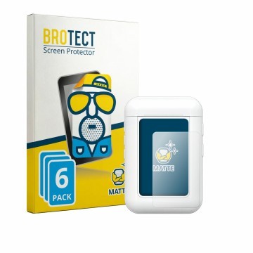 Vorderseite einer Produktverpackung mit dem Markenlogo BROTECT. Daneben ist das Gerät Anfier A8 mit dem zugehörigen Displaysch