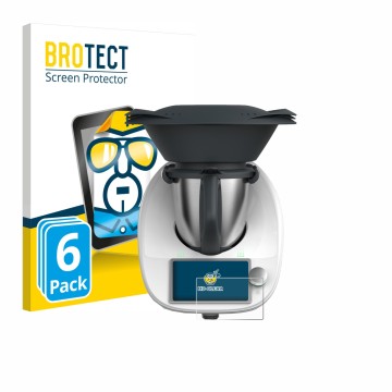 Parte frontale di una confezione del prodotto con il logo del marchio BROTECT. Accanto è raffigurato il dispositivo Vorwerk Th