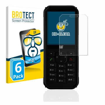 Vorderseite einer Produktverpackung mit dem Markenlogo BROTECT. Daneben ist das Gerät Caterpillar Cat B40 mit dem zugehörigen 