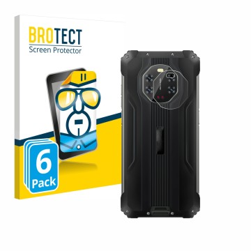 Front side of a product packaging with the brand logo BROTECT. Next to it is the device Blackview BL8800 5G (ONLY Camera Lens)