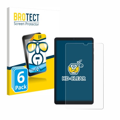 Face avant d’un emballage produit avec le logo de la marque BROTECT. À côté, l’appareil Blackview Tab 60 8.68