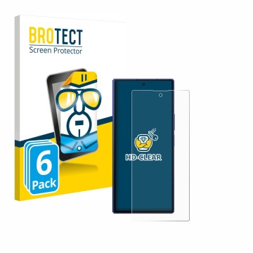 Vorderseite einer Produktverpackung mit dem Markenlogo BROTECT. Daneben ist das Gerät Samsung Galaxy Z Fold 7 mit dem zugehöri