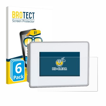 Parte frontal de un envase de producto con el logotipo de la marca BROTECT. Al lado se muestra el dispositivo BUCHER automatio
