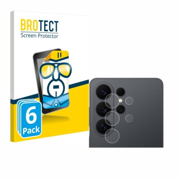 Front side of a product packaging with the brand logo BROTECT. Next to it is the device Samsung Galaxy S26 Ultra (ONLY Camera 