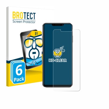 Face avant d’un emballage produit avec le logo de la marque BROTECT. À côté, l’appareil Huawei Enjoy 60X est représenté avec l