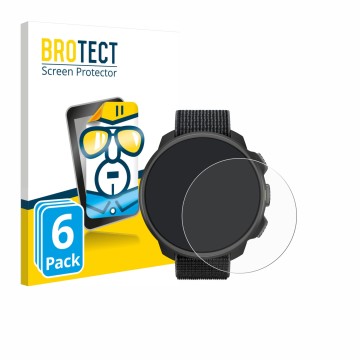 Vorderseite einer Produktverpackung mit dem Markenlogo BROTECT. Daneben ist das Gerät Suunto Nautic S mit dem zugehörigen Disp