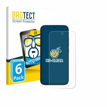 Parte frontale di una confezione del prodotto con il logo del marchio BROTECT. Accanto è raffigurato il dispositivo Xiaomi Poc