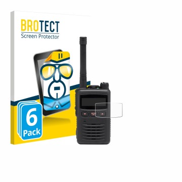 Vorderseite einer Produktverpackung mit dem Markenlogo BROTECT. Daneben ist das Gerät Motorola EVX S24 mit dem zugehörigen Dis