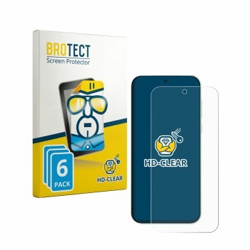 Parte frontal de un envase de producto con el logotipo de la marca BROTECT. Al lado se muestra el dispositivo OnePlus Nord 6 c