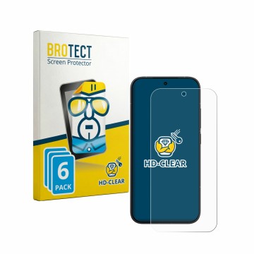 Front side of a product packaging with the brand logo BROTECT. Next to it is the device Xiaomi Poco X8 Pro Iron Man Edition sh