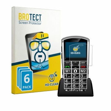 Vorderseite einer Produktverpackung mit dem Markenlogo BROTECT. Daneben ist das Gerät Artfone A400 Pro 4G mit dem zugehörigen 