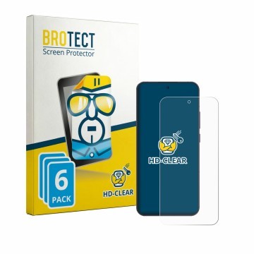 Front side of a product packaging with the brand logo BROTECT. Next to it is the device Oppo Reno 13 shown with the correspond