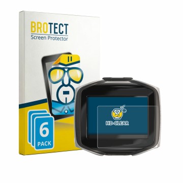 Parte frontal de un envase de producto con el logotipo de la marca BROTECT. Al lado se muestra el dispositivo Mares Quad CI co