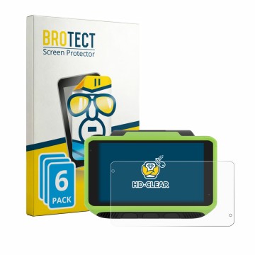 Parte frontale di una confezione del prodotto con il logo del marchio BROTECT. Accanto è raffigurato il dispositivo Zebra WT64