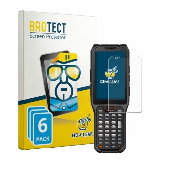 Front side of a product packaging with the brand logo BROTECT. Next to it is the device Urovo RT40S shown with the correspondi
