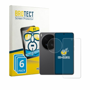 Vorderseite einer Produktverpackung mit dem Markenlogo BROTECT. Daneben ist das Gerät Vivo X300 Ultra (Display+Kamera) mit dem
