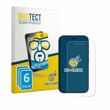 Parte frontale di una confezione del prodotto con il logo del marchio BROTECT. Accanto è raffigurato il dispositivo Hisense U9