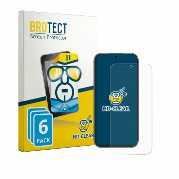Parte frontale di una confezione del prodotto con il logo del marchio BROTECT. Accanto è raffigurato il dispositivo Honor 600 