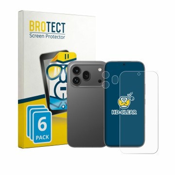 Face avant d’un emballage produit avec le logo de la marque BROTECT. À côté, l’appareil Honor 600 Pro (Avant+Caméra) est repré