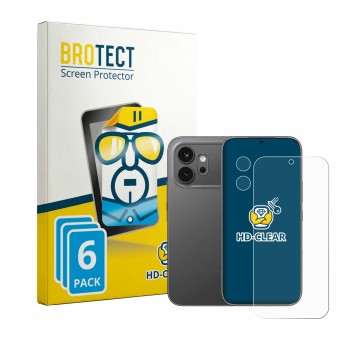 Parte frontale di una confezione del prodotto con il logo del marchio BROTECT. Accanto è raffigurato il dispositivo Honor 600 