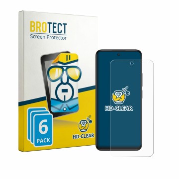 Parte frontale di una confezione del prodotto con il logo del marchio BROTECT. Accanto è raffigurato il dispositivo TCL 605 co
