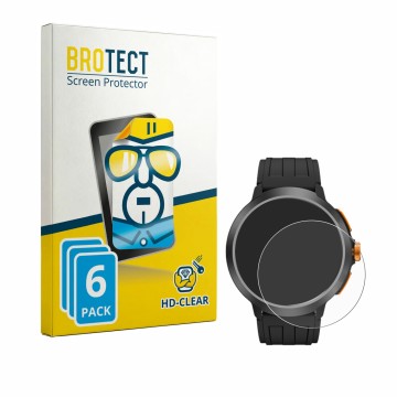 Parte frontal de un envase de producto con el logotipo de la marca BROTECT. Al lado se muestra el dispositivo Cubot BeatBox co
