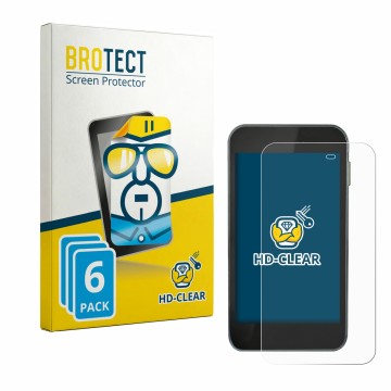 Front side of a product packaging with the brand logo BROTECT. Next to it is the device Equil Patch 200U shown with the corres