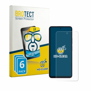 Parte frontal de un envase de producto con el logotipo de la marca BROTECT. Al lado se muestra el dispositivo HMD Crest 2 con 