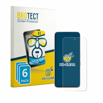 Parte frontal de un envase de producto con el logotipo de la marca BROTECT. Al lado se muestra el dispositivo ZTE Nubia Neo 5 