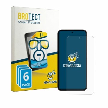 Face avant d’un emballage produit avec le logo de la marque BROTECT. À côté, l’appareil Samsung Galaxy A27 5G est représenté a