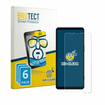 Parte frontale di una confezione del prodotto con il logo del marchio BROTECT. Accanto è raffigurato il dispositivo Sony Xperi