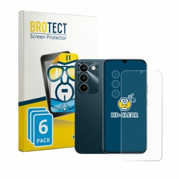 Vorderseite einer Produktverpackung mit dem Markenlogo BROTECT. Daneben ist das Gerät realme C100 5G (Display+Kamera) mit dem 