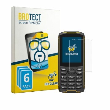 Face avant d’un emballage produit avec le logo de la marque BROTECT. À côté, l’appareil Ulefone Armor Mini 5 est représenté av