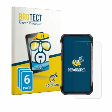 Face avant d’un emballage produit avec le logo de la marque BROTECT. À côté, l’appareil Unihertz 8849 Tank 5 est représenté av
