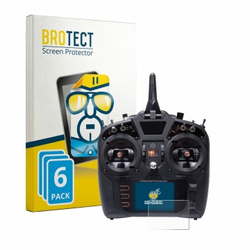 Face avant d’un emballage produit avec le logo de la marque BROTECT. À côté, l’appareil Spektrum NX8 Plus est représenté avec 