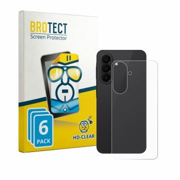 Front side of a product packaging with the brand logo BROTECT. Next to it is the device Samsung Galaxy A27 5G (Back) shown wit