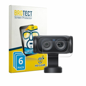 Vorderseite einer Produktverpackung mit dem Markenlogo BROTECT. Daneben ist das Gerät Insta360 Luna Ultra (Linse) mit dem zuge