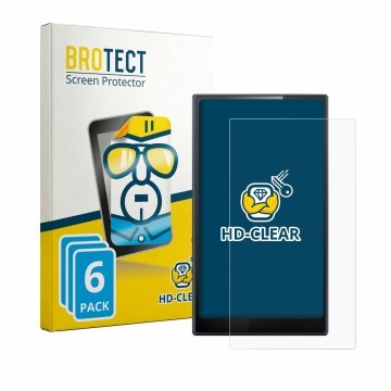 Vorderseite einer Produktverpackung mit dem Markenlogo BROTECT. Daneben ist das Gerät FiiO M21 mit dem zugehörigen Displayschu