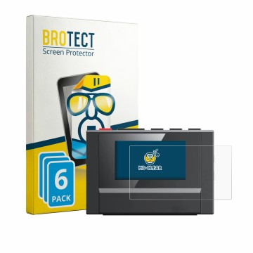 Face avant d’un emballage produit avec le logo de la marque BROTECT. À côté, l’appareil FiiO SnowSky Echo Mini est représenté 