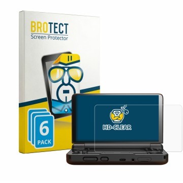 Parte frontale di una confezione del prodotto con il logo del marchio BROTECT. Accanto è raffigurato il dispositivo AYN Thor c