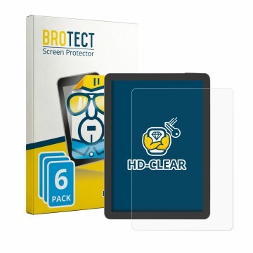 Parte frontal de un envase de producto con el logotipo de la marca BROTECT. Al lado se muestra el dispositivo Bigme B6 Pro con