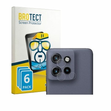 Parte frontale di una confezione del prodotto con il logo del marchio BROTECT. Accanto è raffigurato il dispositivo Motorola E