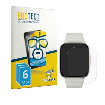 Parte frontale di una confezione del prodotto con il logo del marchio BROTECT. Accanto è raffigurato il dispositivo Xiaomi Red