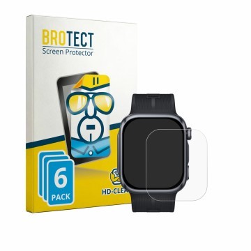 Front side of a product packaging with the brand logo BROTECT. Next to it is the device Huawei Watch D3 shown with the corresp