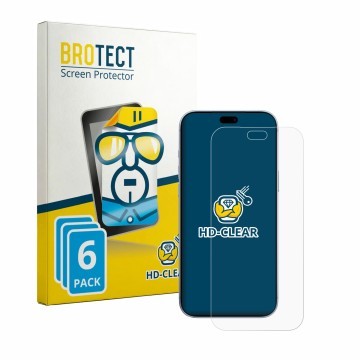 Vorderseite einer Produktverpackung mit dem Markenlogo BROTECT. Daneben ist das Gerät Apple iPhone 18 Pro Max mit dem zugehöri