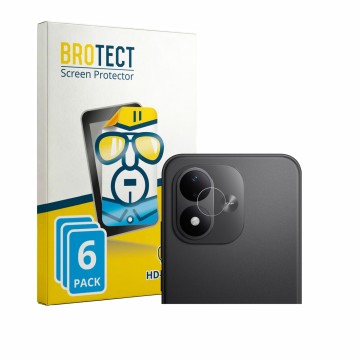 Parte frontale di una confezione del prodotto con il logo del marchio BROTECT. Accanto è raffigurato il dispositivo Xiaomi Red